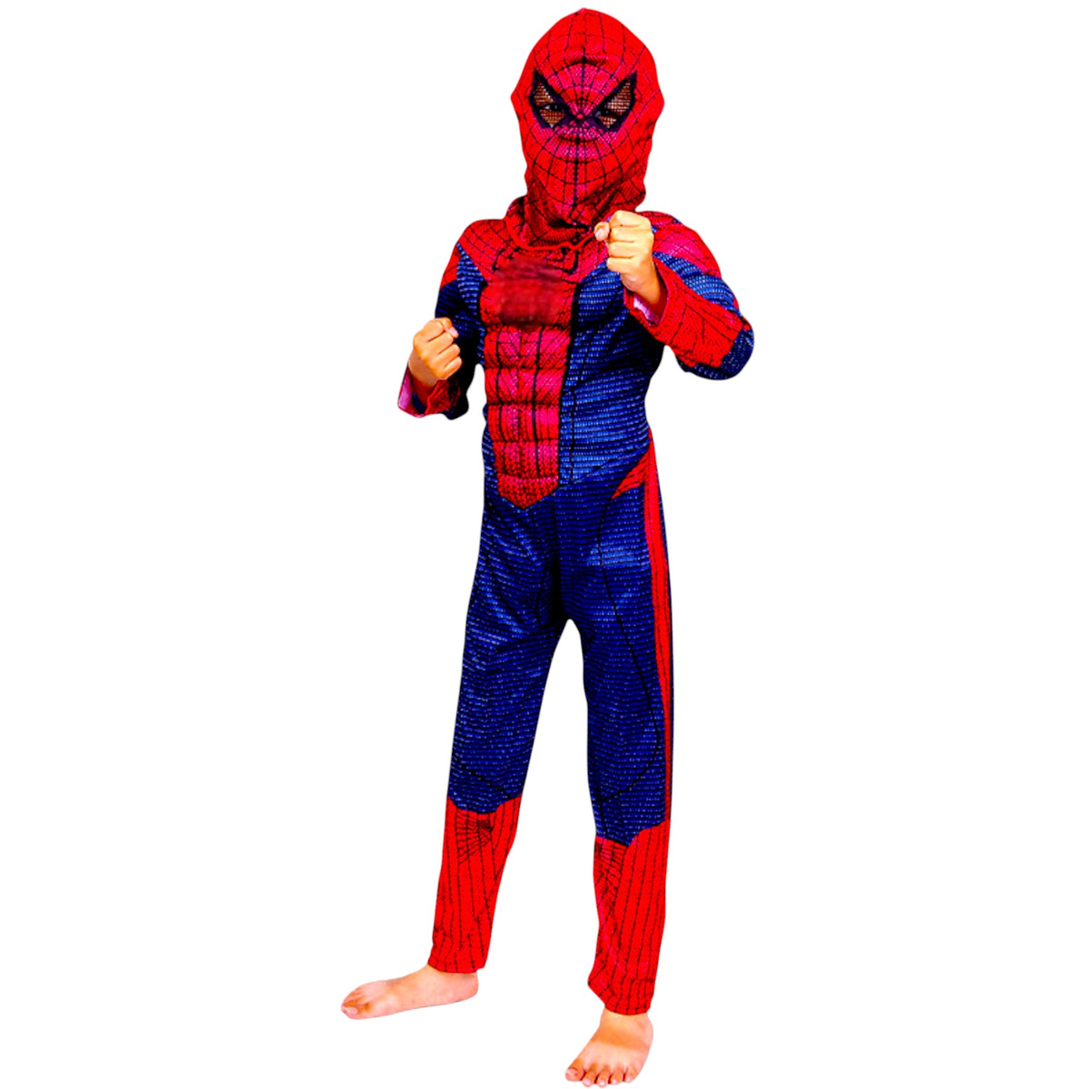 SPIDERMAN - STRÓJ DLA CHŁOPCA GRUBY Z MIEŚNIAMI DELUXE