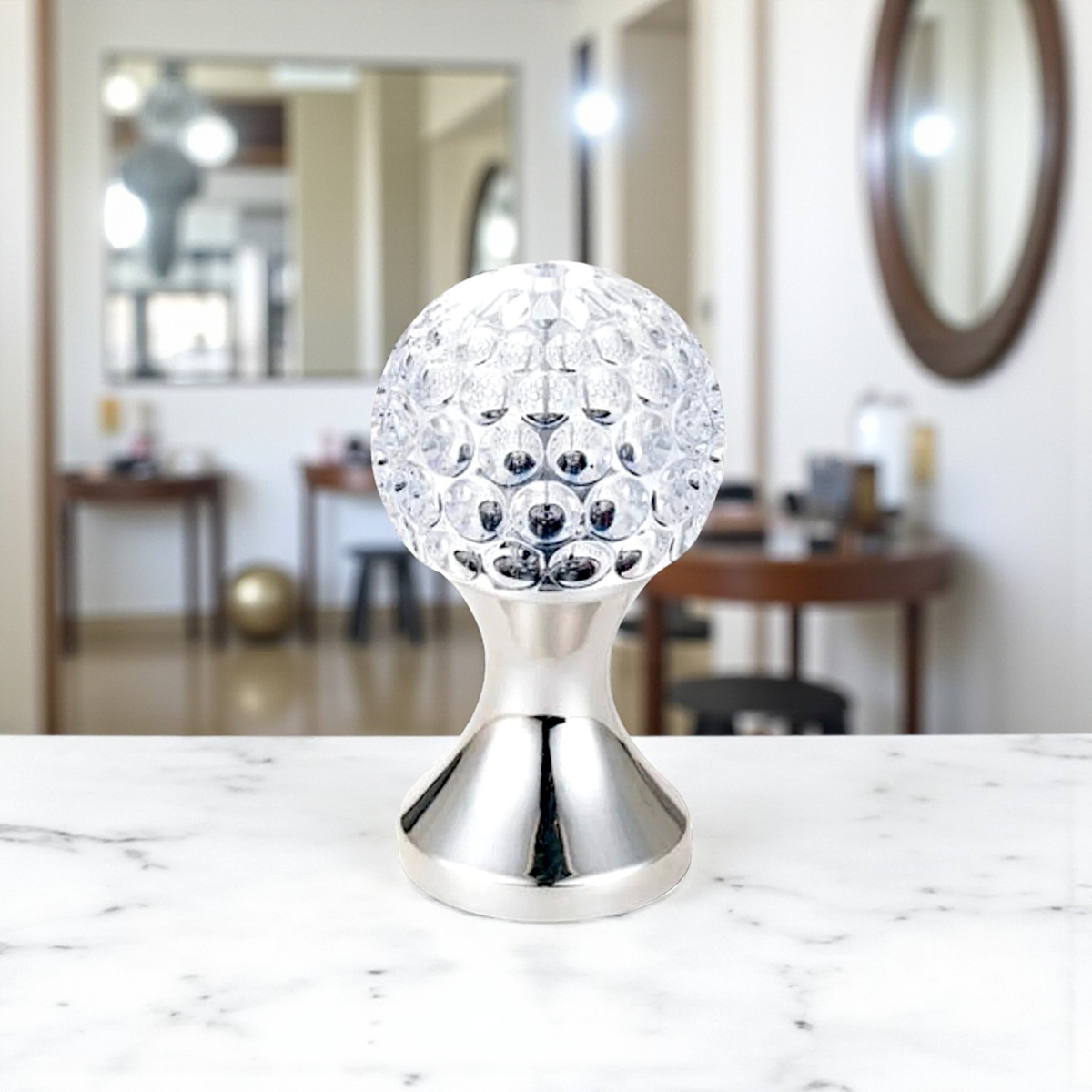 LAMPKA LED OBROTOWA DEKORACYJNY PROJEKTOR OBROTOWY ŚWIECI LED 18CM KULA