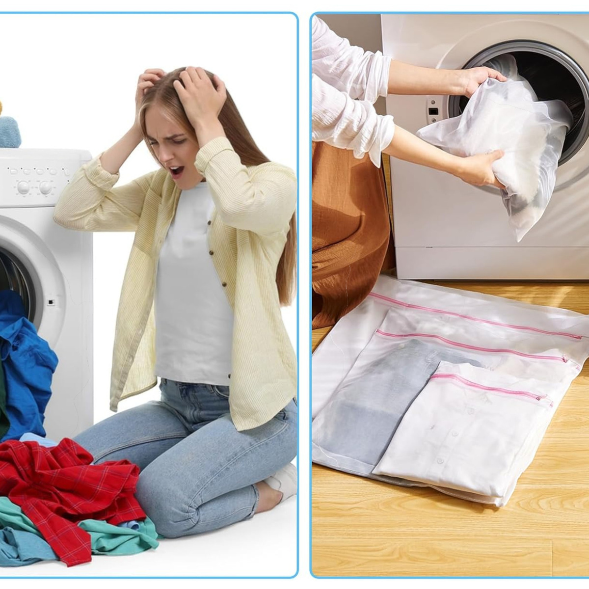 WORECZEK NA PRANIE WOREK SIATKA DO PRANIA UBRAŃ BIELIZNY FIRANEK 30X40cm