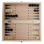 KLASYCZNE SZACHY DREWNIANE SKŁADANE 3w1 WARCABY TRYKTRAK KOSTKI DLA DZIECI