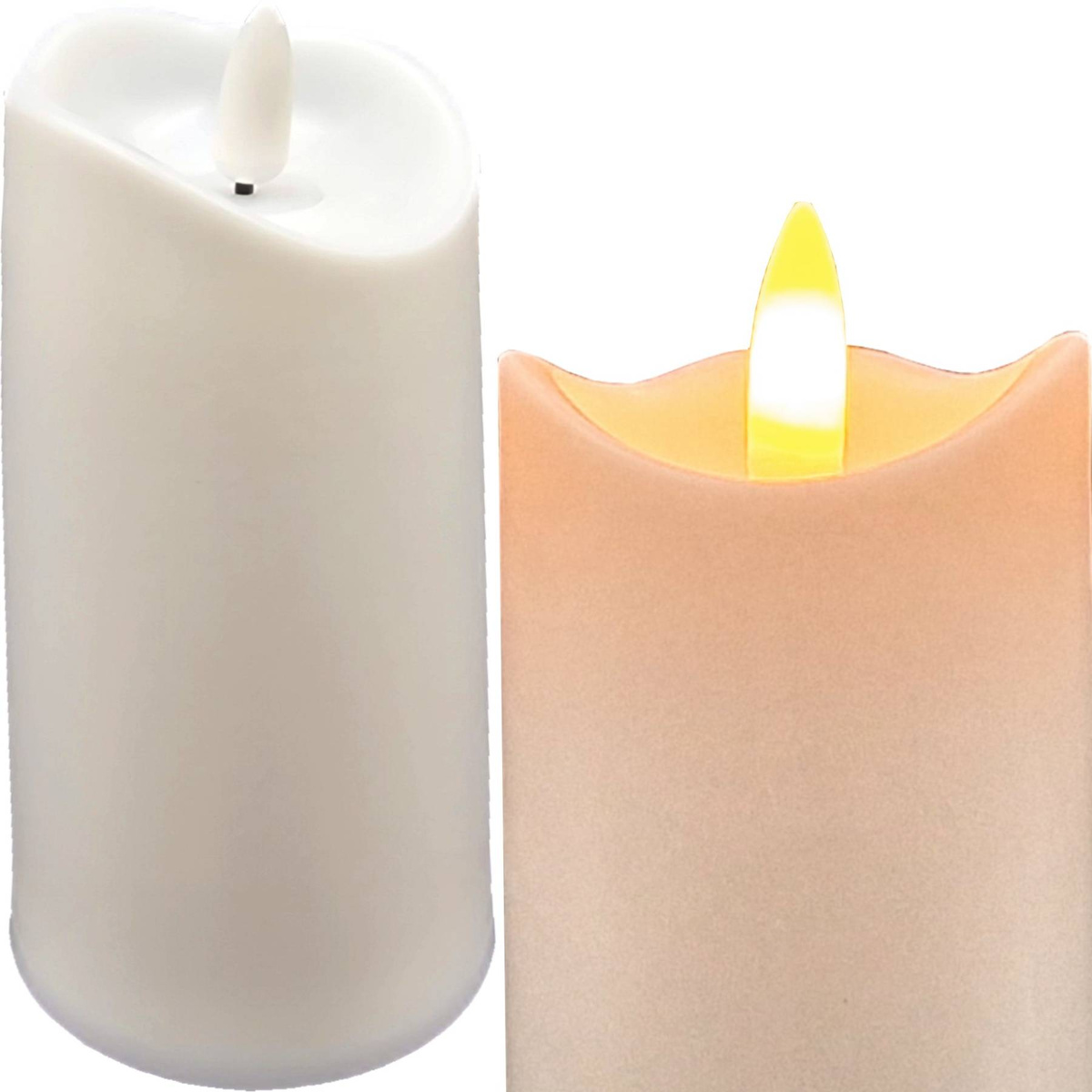 Świeczka elektryczna biała wkład LED 17.5 cm