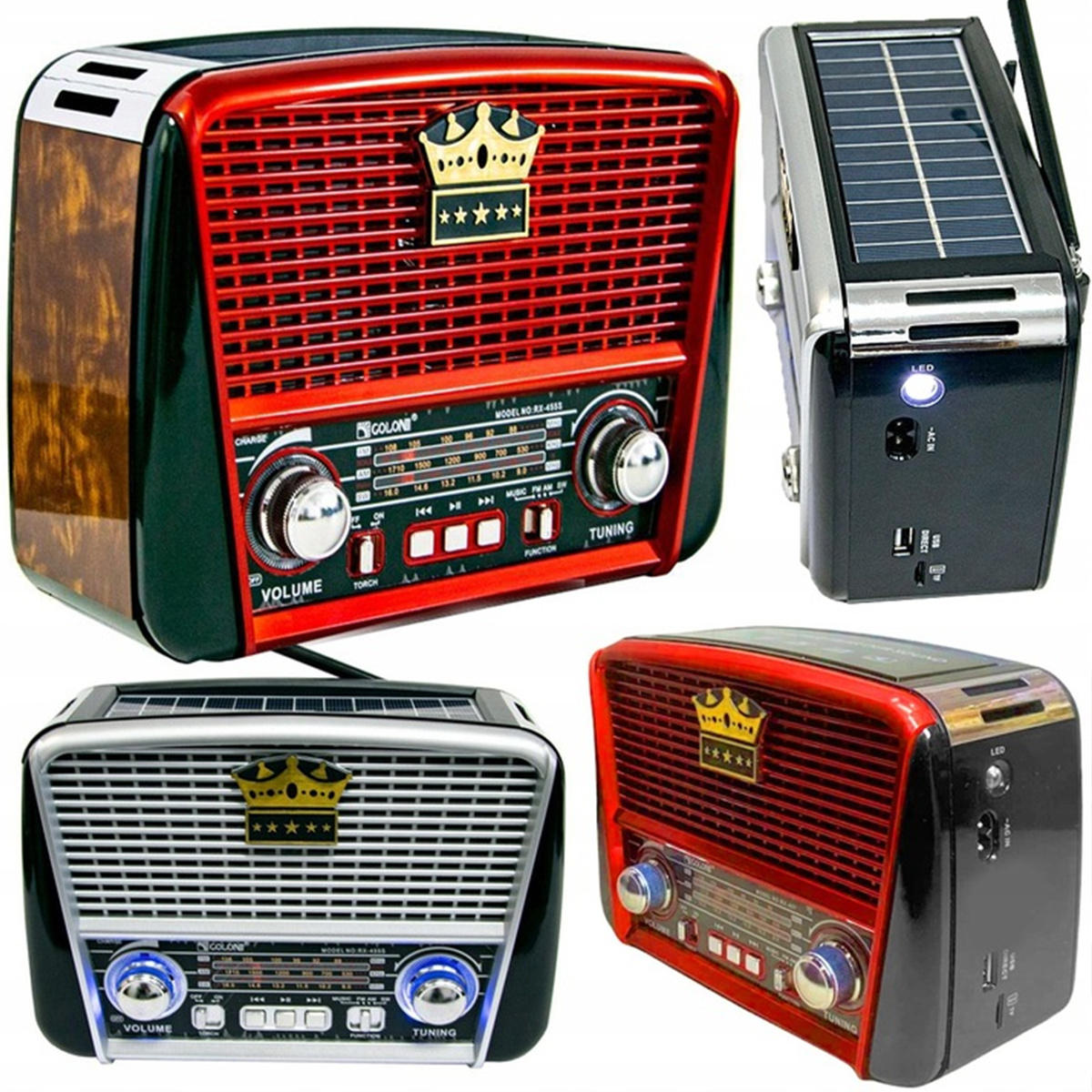 Radio Retro Solarne z USB – Twoje stylowe i funkcjonalne centrum muzyczne!