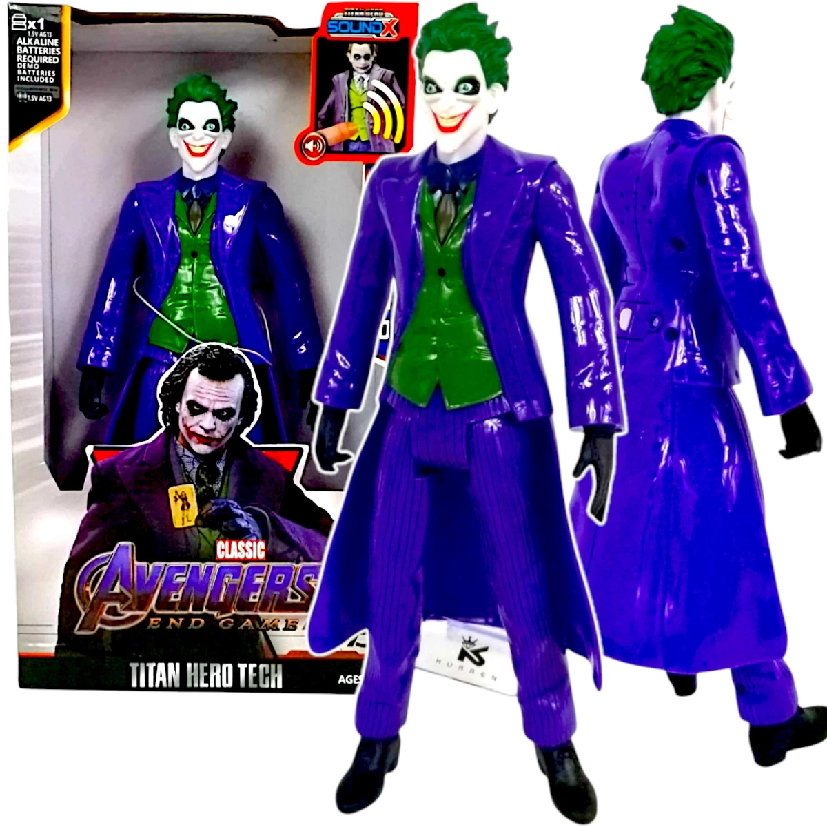 AVENGERS - FIGURKA JOKER 30CM ZABAWKA INTERAKTYWNA MARVEL DC