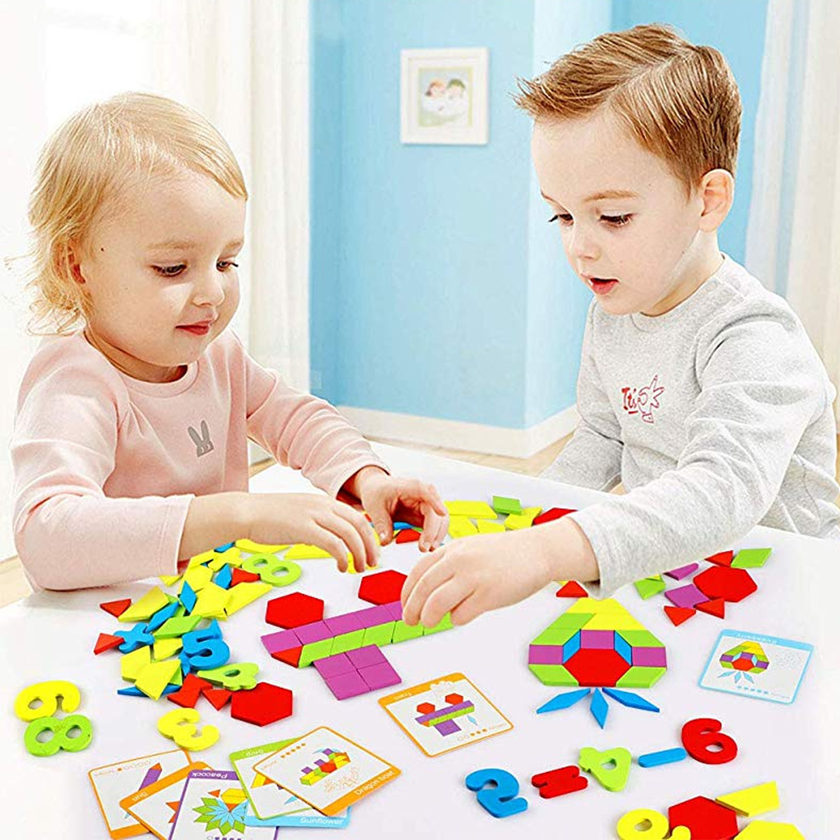 Drewniana Układanka Montessori 3w1 