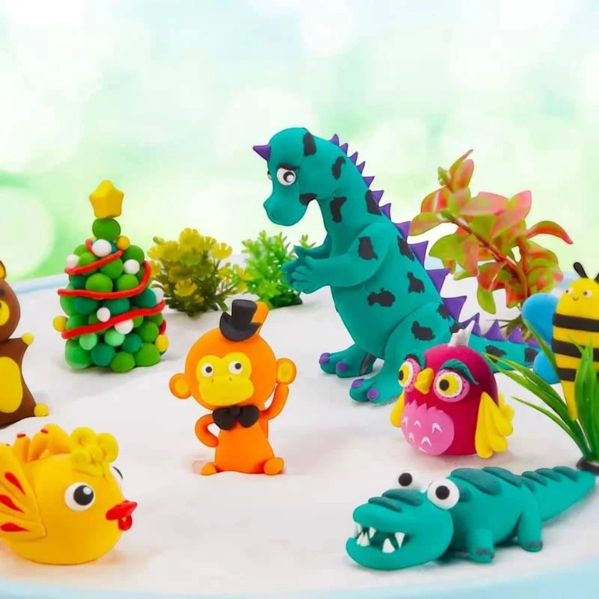 SUPER CLAY PLASTELINA PIANKOLINA GLINA MEGA DUŻA SENSORYCZNA +AKC 6 KOLORÓW