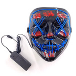 MASKA ŚWIECĄCA LED NA IMPREZĘ NA HALLOWEEN ŚWIECI W CIEMNOŚCI NA TWARZ