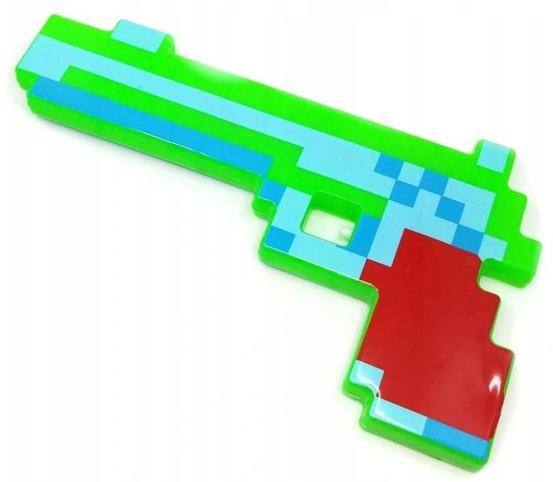 MINECRAFT Pistolet ze światłem i dźwiękiem Pixel Zielony
