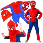 SPIDERMAN - STRÓJ DLA CHŁOPCA + MASKA rozmiar S 98-110