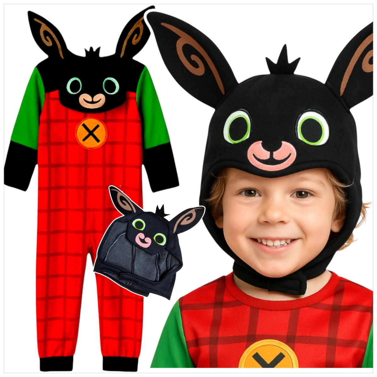 STRÓJ KRÓLIK BING PRZEBRANIE NA BAL HALLOWEEN KARNAWAŁ KOSTIUM + MASKA 