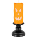 LAMPKA ELEKTRYCZNA NA HALLOWEEN OZDOBA ŚWIECZKA DYNIA ŚWIECA LED 13CM