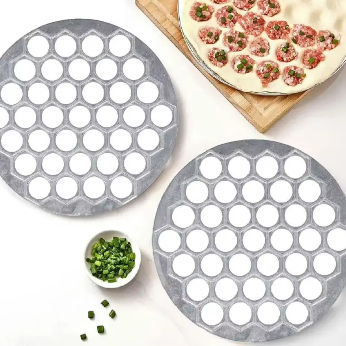 FOREMKA DO PIEROGÓW USZEK RAVIOLI PIEROŻNICA METALOWA 37 PIEROGÓW DUŻA 25CM