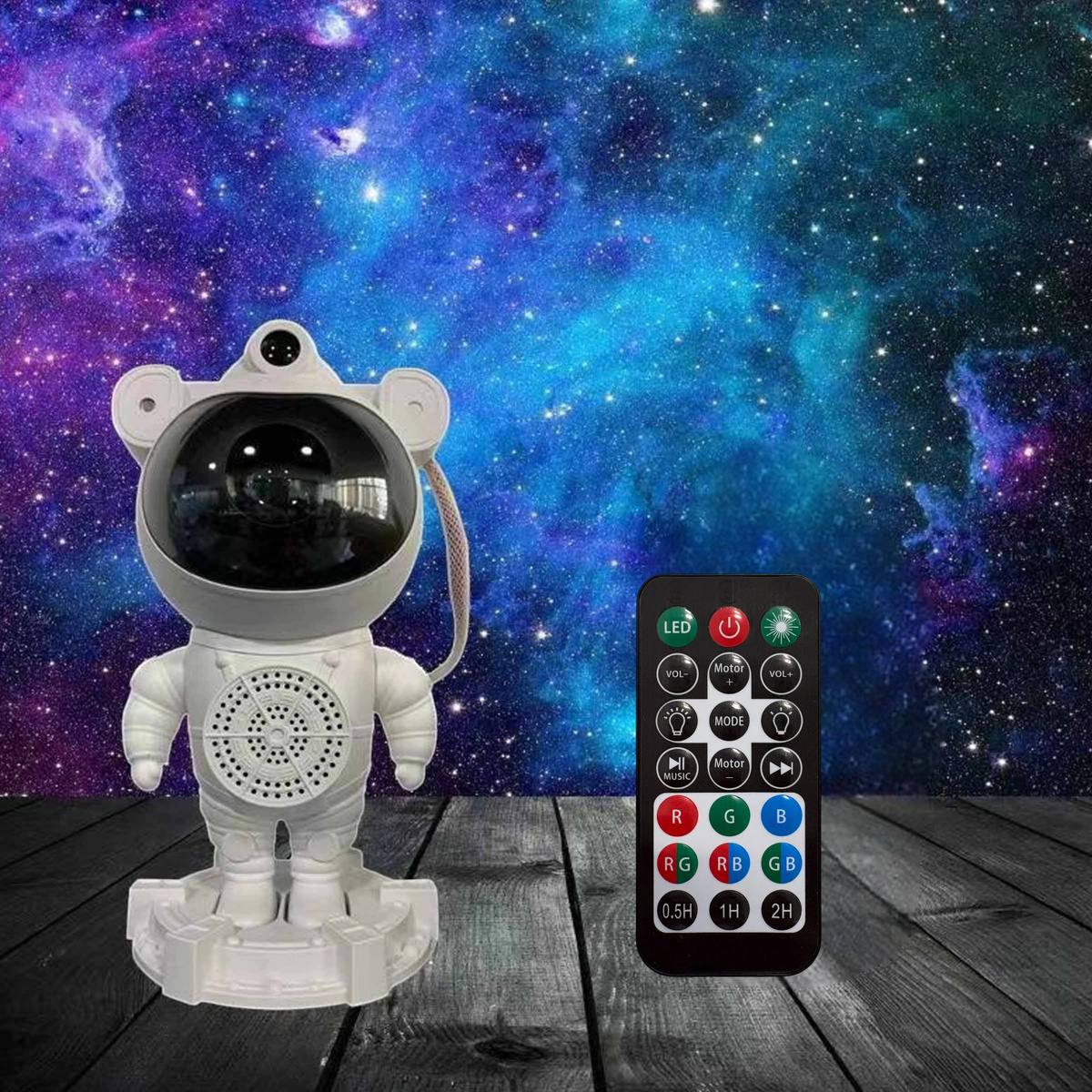 PROJEKTOR GWIAZD ASTRONAUTA LAMPKA NOCNA RZUTNIK GLOŚNIK BLUETOOTH 8w1 2025