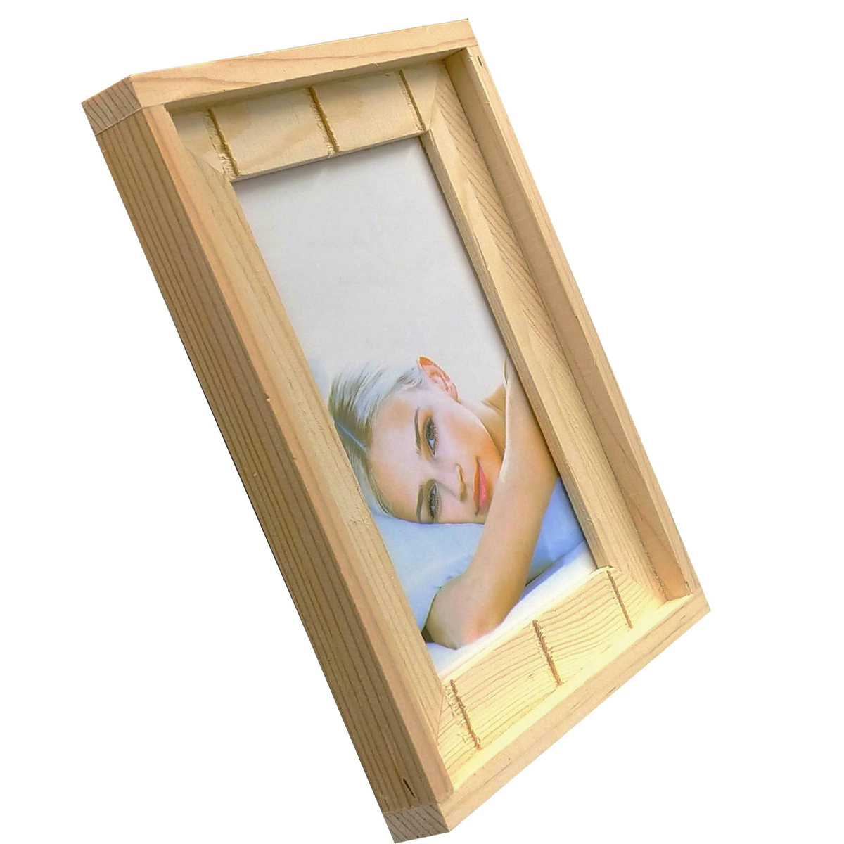 Drewniana Ramka Na Zdjęcia Stojąca Pionowa 24cm