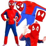 SPIDERMAN - STRÓJ DLA CHŁOPCA + MASKA rozmiar S 98-110
