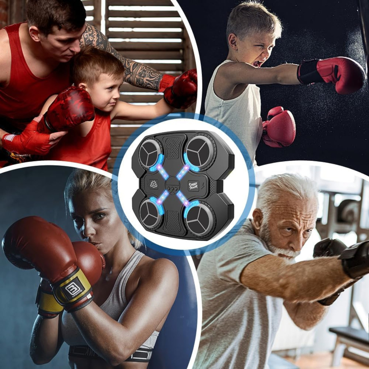 MUSIC BOXING MACHINE BLUETOOTH TRENINGOWA TARCZA BOKSERSKA ZRĘCZNOŚCIOWA 