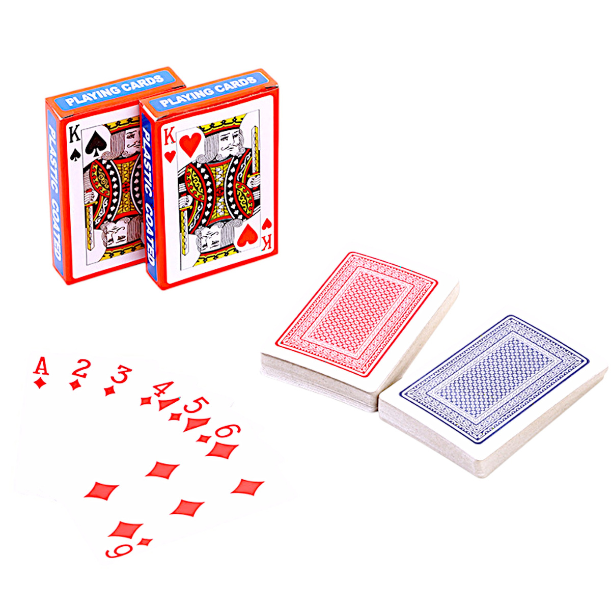 GRA KARCIANA KARTY DO GRY POKER MAKAO 2 TALIE KOŚCI RODZINNA GRA KARCIANA