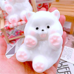 GNIOTEK ANTYSTRESOWY KOT KOTEK Z POSYPKĄ ZABAWKA SENSORYCZNA ANTYSTRESOWA