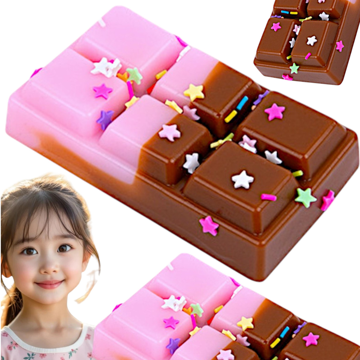  GNIOTEK ANTYSTRESOWY SENSORYCZNY FIDGET CZEKOLADA SQUISHY PUSH ZABAWKA