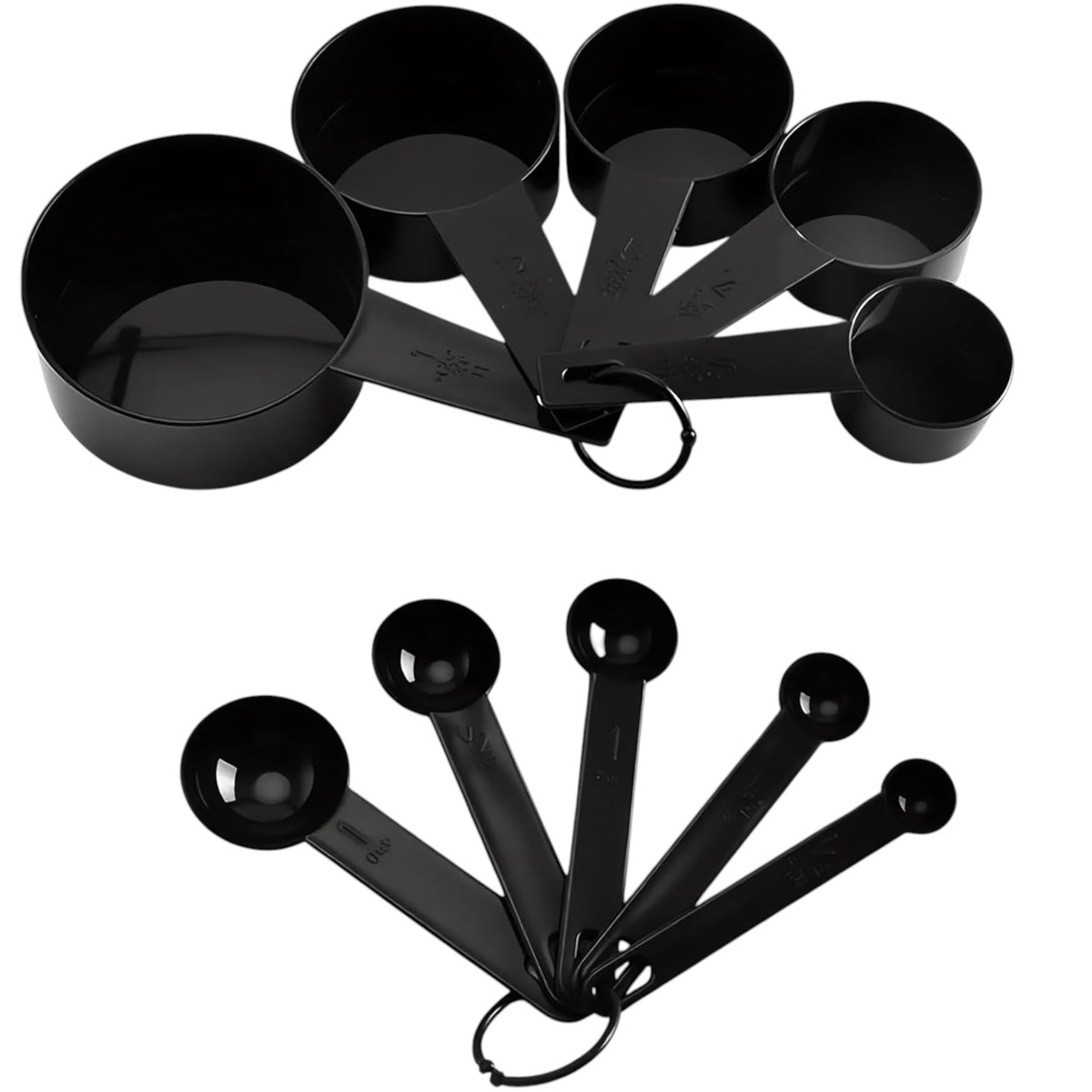 MIARKI KUCHENNE ZESTAW MIAREK KUCHENNYCH DO ODMIERZANIA ŁYŻKI KUBECZKI x10