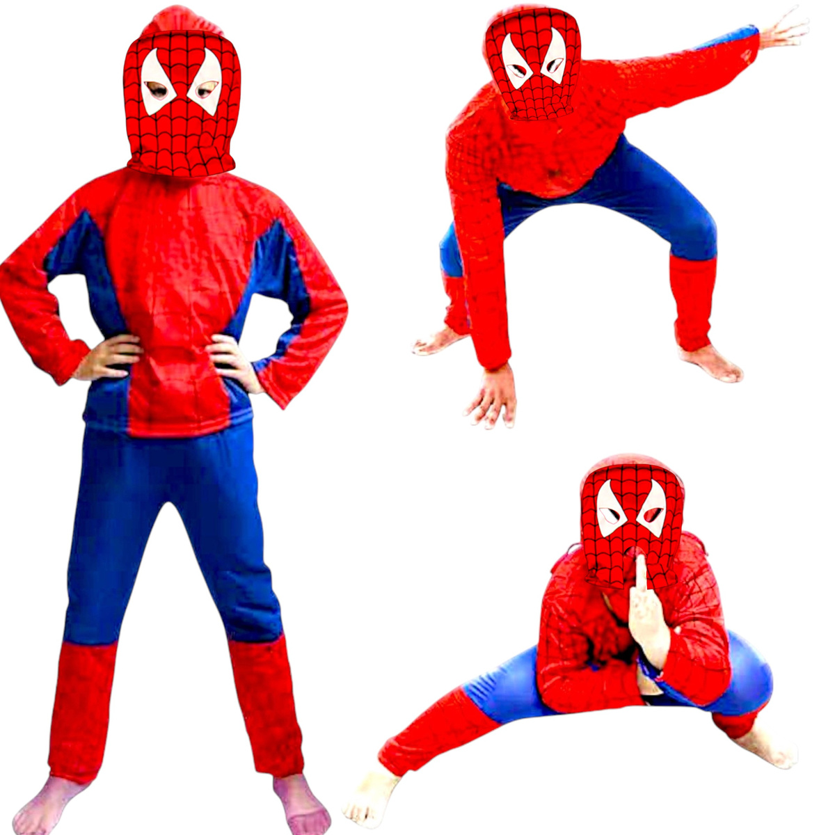 SPIDERMAN - STRÓJ DLA CHŁOPCA + MASKA rozmiar L 122-128