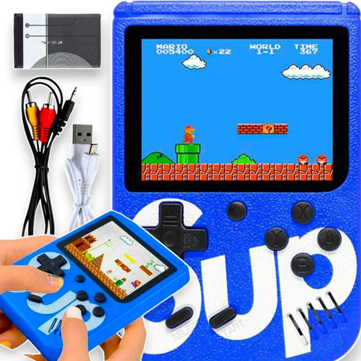 MINI KONSOLA RETRO PRZENOŚNA GRA 400 GIER NA TV KOLOROWE GIERKI GAME BOX