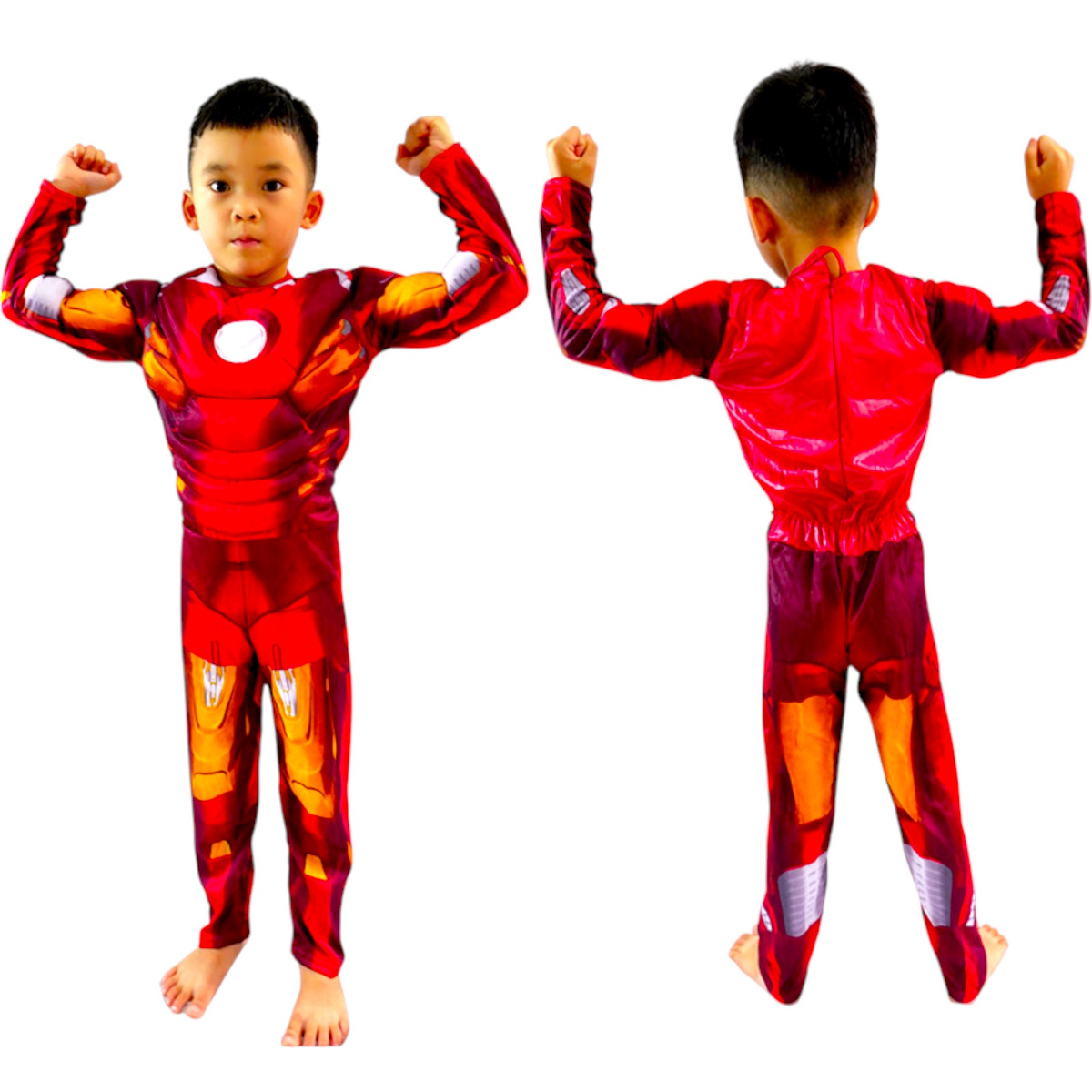 STRÓJ IRONMANA KOSTIUM IRON MAN GRUBY Z MIĘŚNIAMI rozmiar M