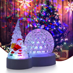 LAMPKA ŚWIĄTECZNA DEKORACJA NA BOŻE NARODZENIE KULA KRYSZTAŁOWA CHOINKA LED