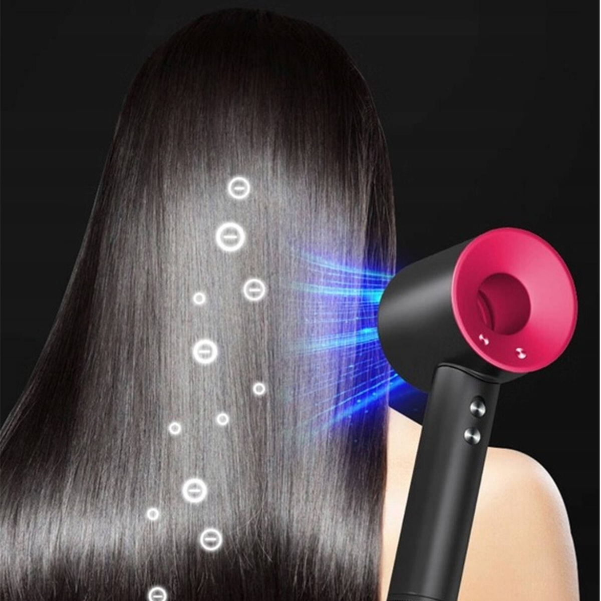 PROFESJONALNA SUSZARKA DO WŁOSÓW DRYER 1600W ULTRA JONIZACJA + KOŃCÓWKA