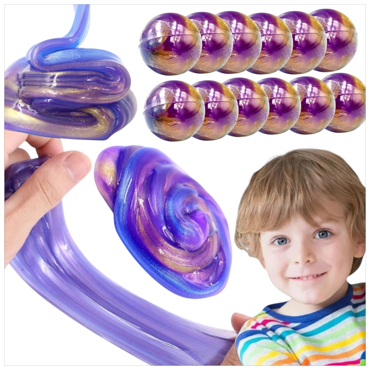 GALAXY SLIME - KULKA ZESTAW 16 SZTUK