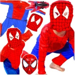SPIDERMAN - STRÓJ DLA CHŁOPCA + MASKA rozmiar S 98-110
