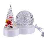 LAMPKA ŚWIĄTECZNA DEKORACJA NA BOŻE NARODZENIE KULA KRYSZTAŁOWA CHOINKA LED