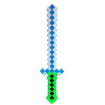 MIECZ ŚWIECĄCY Z GRY MINECRAFT DUŻY DŁUGI DŹWIĘKI 61CM PIXEL PODŚWIETLANY
