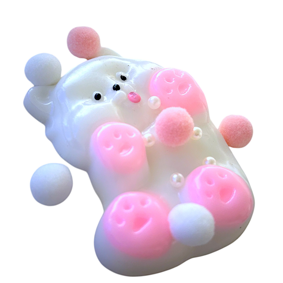 GNIOTEK ANTYSTRESOWY KOT KOTEK Z POSYPKĄ ZABAWKA SENSORYCZNA ANTYSTRESOWA