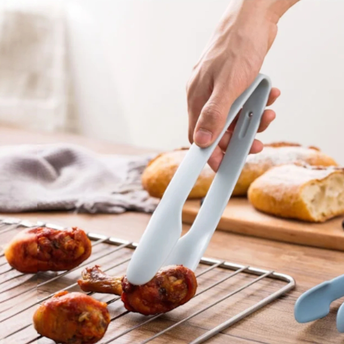 SZCZYPCE KUCHENNE DO SAŁATEK ZESTAW 3 SZCZYPIEC KUCHENNYCH NESTING SKŁADANE