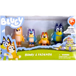 BLUEY I BINGO - ZESTAW 4 FIGUREK BLUEY I BINGO RODZINKA FIGURKI Z BAJEK