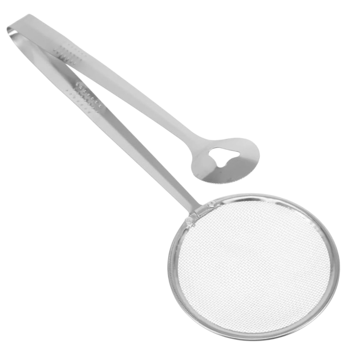 Szczypce z Sitkiem do Odsączania Smażonych Potraw Łapka STAL NIERDZEWNA
