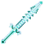 DUŻY MIECZ ŚWIECĄCY - ŚWIETLNY PIXELOWY 49CM XXL