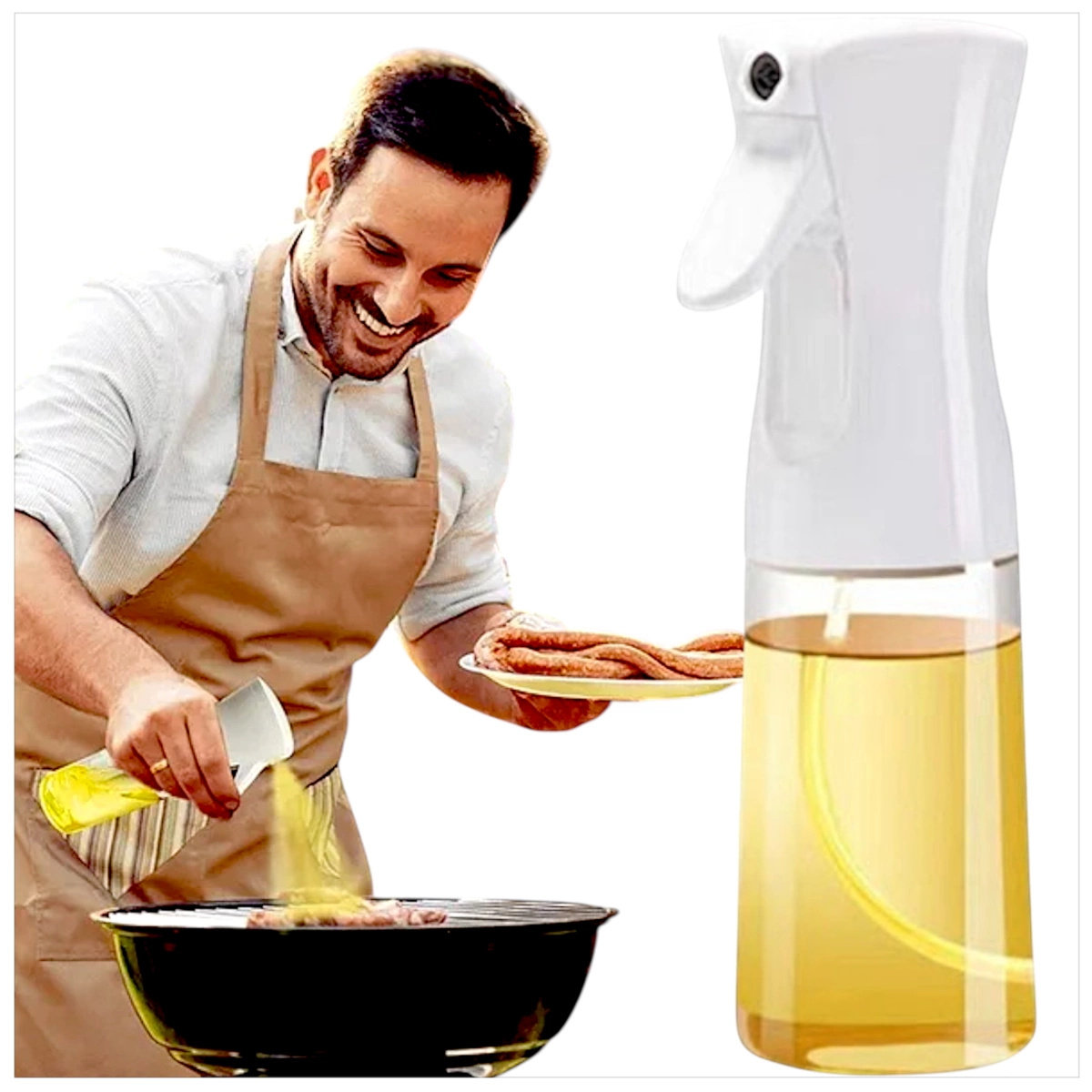 SPRYSKIWACZ DO OLEJU ROZPYLACZ DO OLIWY SZKLANY PRAKTYCZNY DO OCTU SPRAY