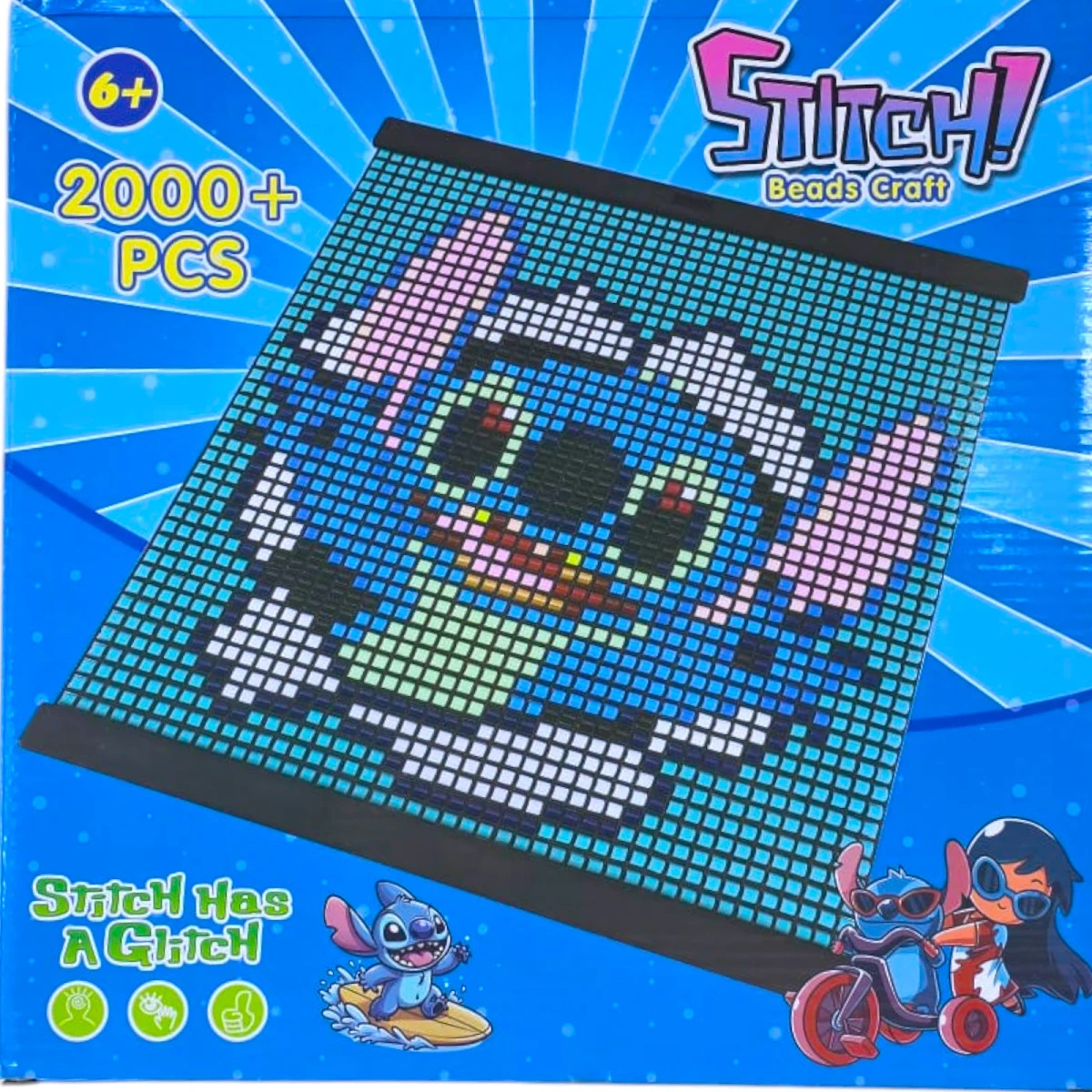 MOZAIKA DIAMENTOWA LILO I STICH KORALIKI HAFT DIAMENTOWY OBRAZEK STITCH