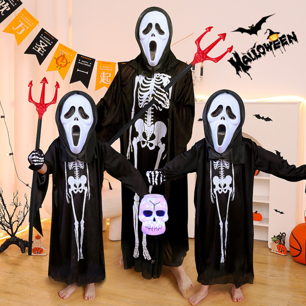 STRÓJ NA HALLOWEEN - KOŚCIOTRUP SZKIELET SZKIELETOR
