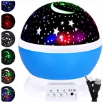 LAMPKA NOCNA PROJEKTOR GWIAZD LED 3w1 LAMPA OBROTOWA KOLOROWA OZDOBA POKOJU
