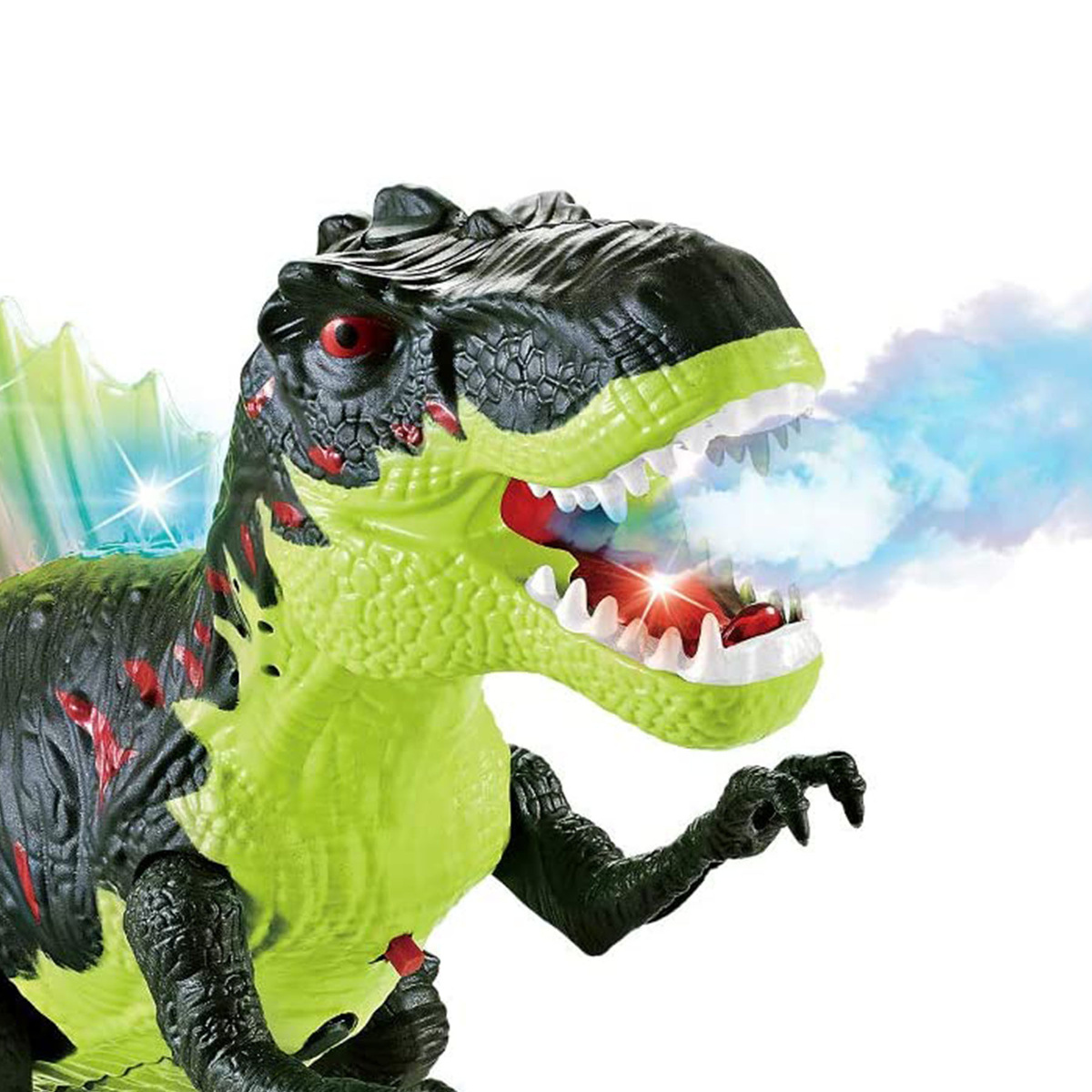 DINOZAUR - FIGURKA TYRANOZAUR ZIELONY DINOZAUR ZABAWKA INTERAKTYWNA 