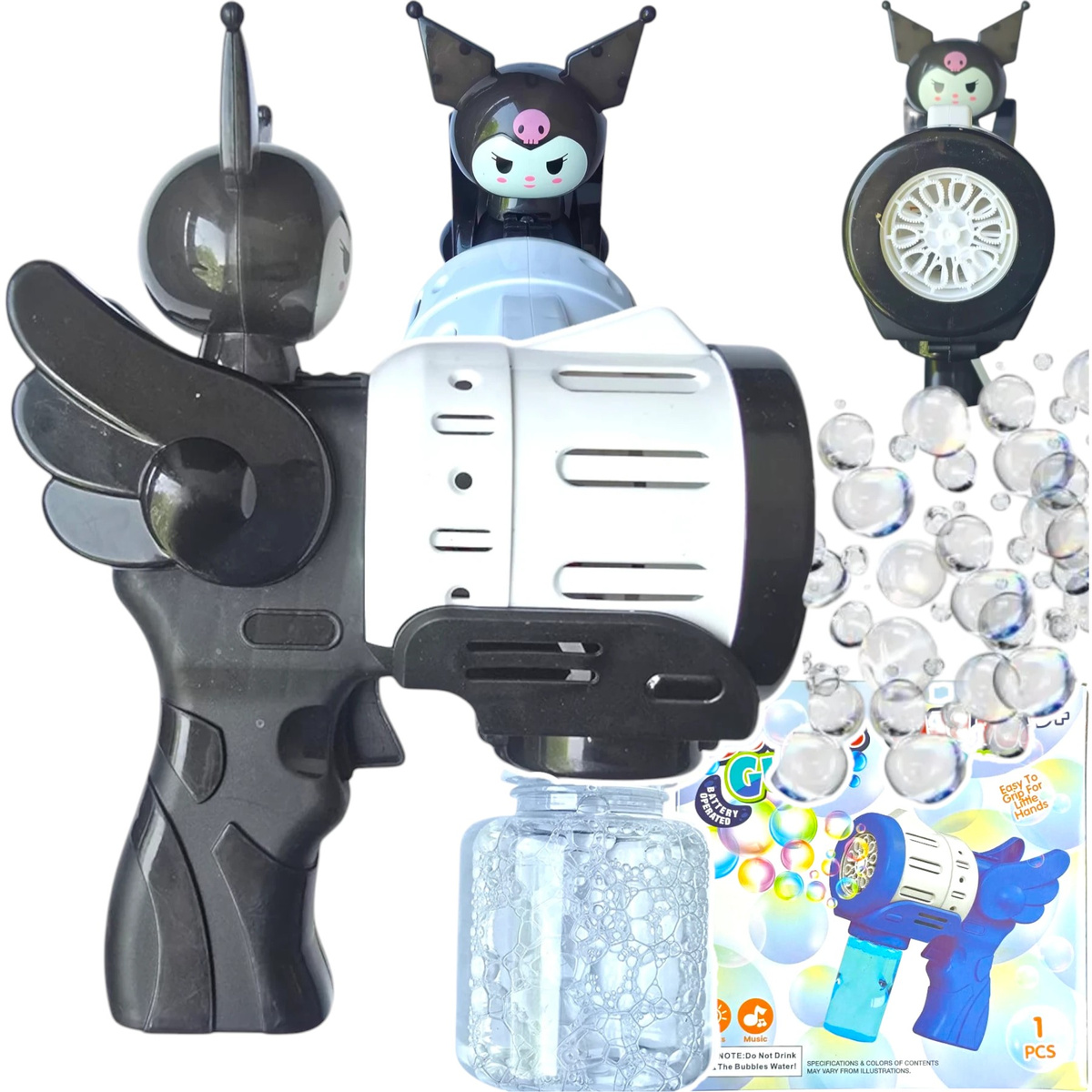 PISTOLET DO BANIEK MYDLANYCH KUROMI AUTOMAT BAŃKI MYDLANE PŁYN WYRZUTNIA