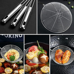 ŁYŻKA CEDZAKOWA SITKO DO PIEROGÓW SZUMÓWKA CHOCHLA DUŻY CEDZAK Z RĄCZKĄ