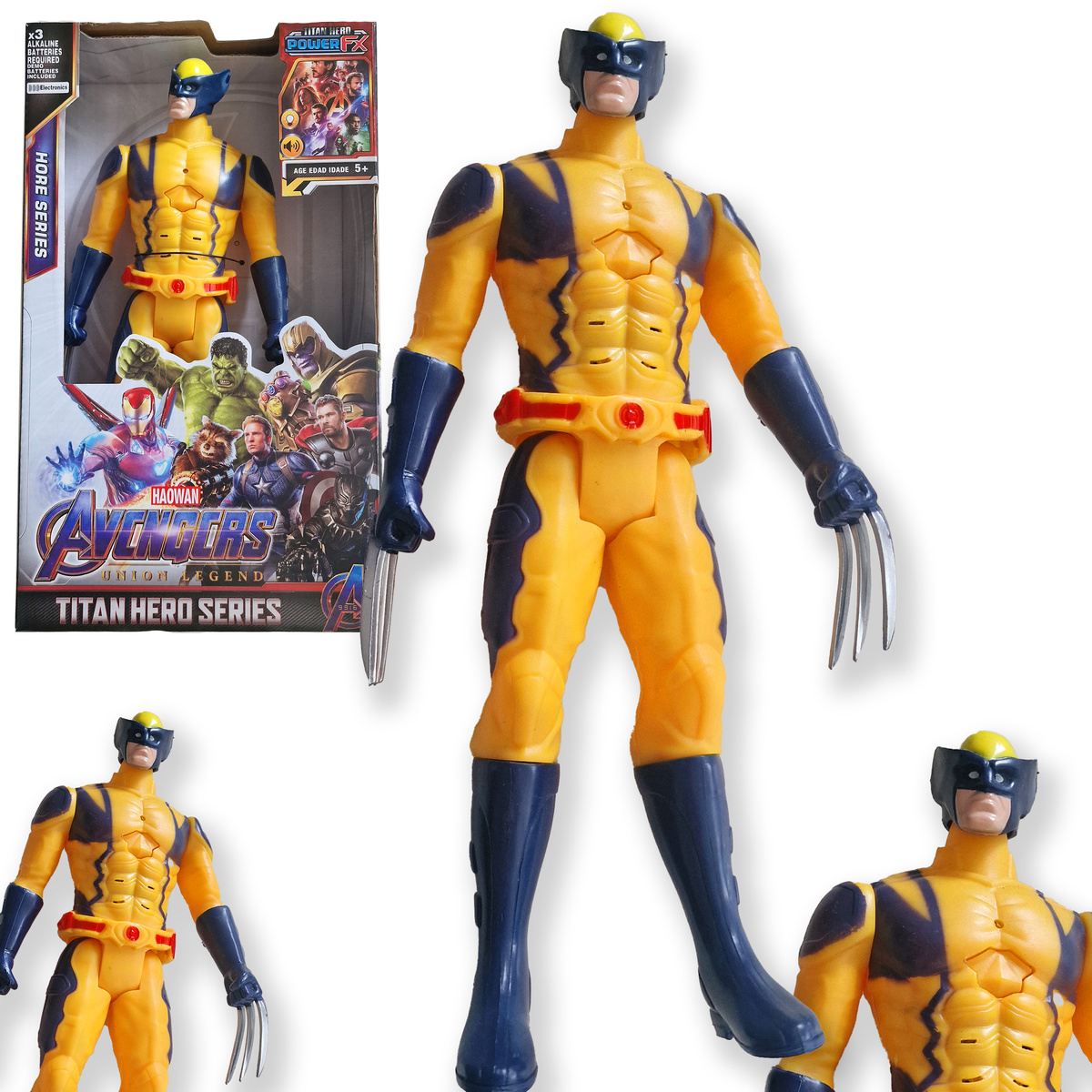 AVENGERS DUŻA FIGURKA INTERAKTYWNA WOLVERINE 30cm RUCHOMA ŚWIECI DŹWIĘK