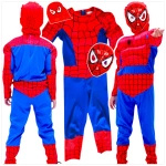 SPIDERMAN - STRÓJ DLA CHŁOPCA GRUBY Z MIĘŚNIAMI + MASKA NA TWARZ