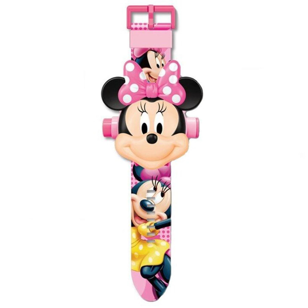 MYSZKA MINNIE Zegarek 3D z projektorem 