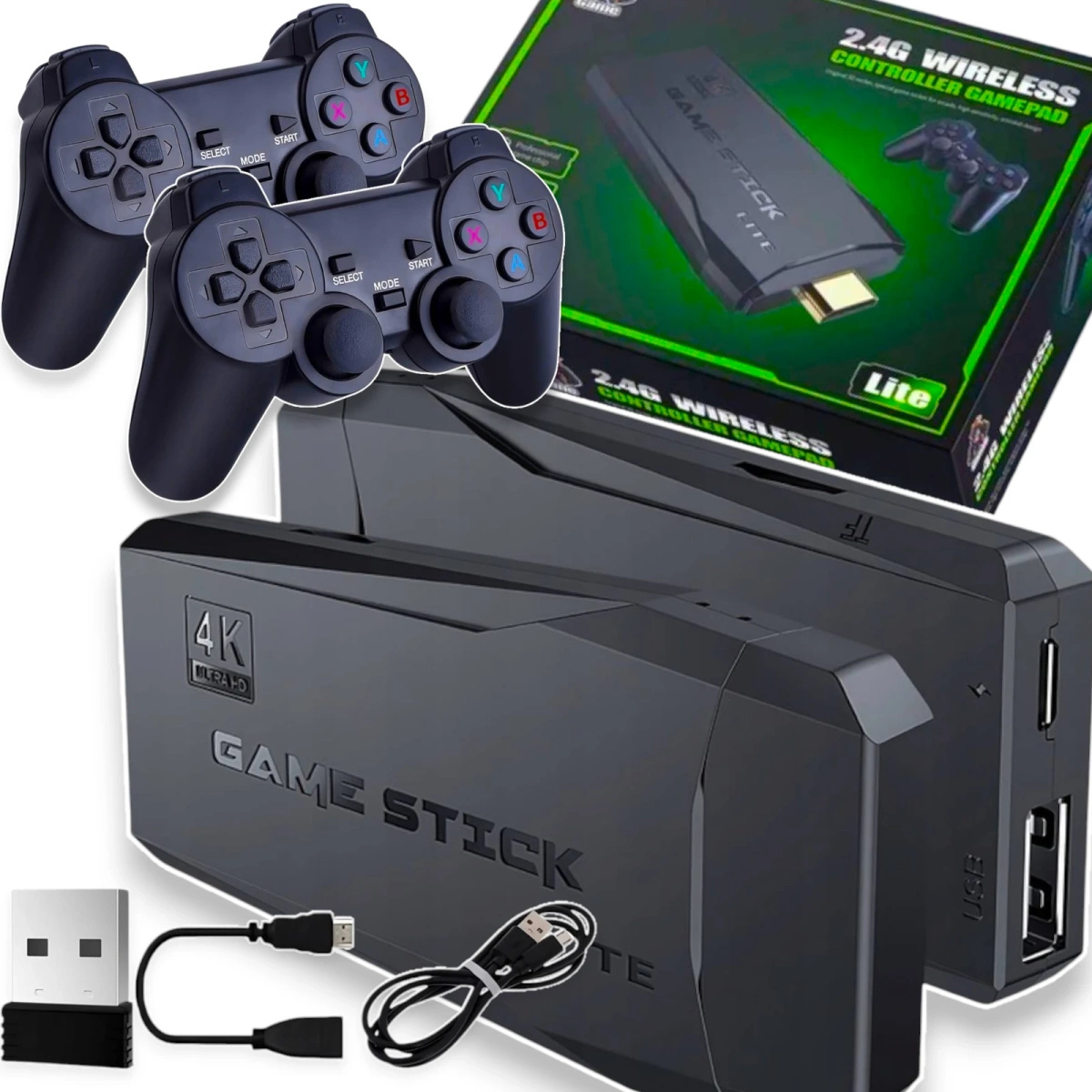 KONSOLA RETRO DO TELEWIZORA PONAD 2 000 GIER + DWA PADY PRZENOŚNA HDMI TV