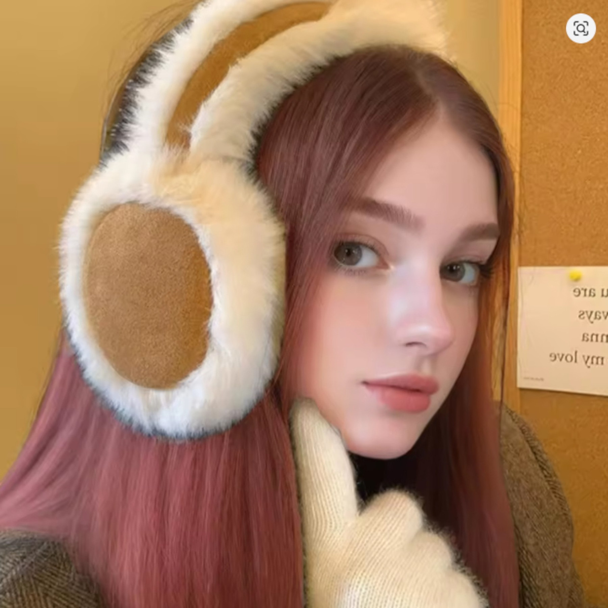 NAUSZNIKI ZIMOWE Z FUTERKIEM OPASKA NA USZY MIĘKKIE FUTERKOWE CIEPŁE