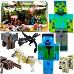 FIGURKI MINECRAFT DUŻY ZESTAW FIGUREK 9 SZTUK FIGURKA DO ZABAWY SMOK STEVE
